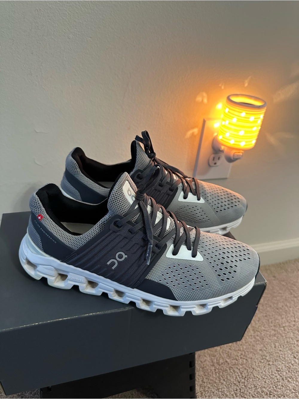 On Cloudswift, Women’s Athletic Shoes - Grey/Black/White. Size 10